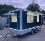 Mobile Square Fast Food Snack Trailer for Multipurpose Sales of Various
