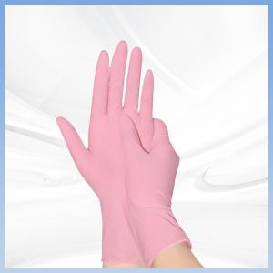 Wholesale Disposable Pink Nitrile Lab Safety Gloves 100pcs/ Box Recyclable from china suppliers