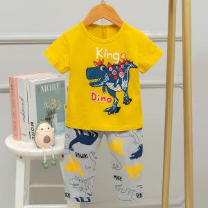 Wholesale Spring And Summer Kids Sleeping Suits Short Sleeve Children'S Pajamas from china suppliers