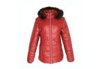 Ladies PU Coats Jacket Quality Fashion Keep Warm Autumn And Winter Burgundy