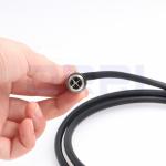 M12 X-Coded 8 Pole to Flexible Ethernet Cable , Cat6 Industrial Flexible Network