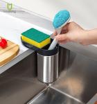 Efficiently Store Your Sink Essentials With Silver Stainless Steel Sink Pod
