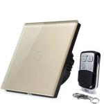 EU Standard White Crystal Glass Panel Touch Switch AC220V Wireless Remote