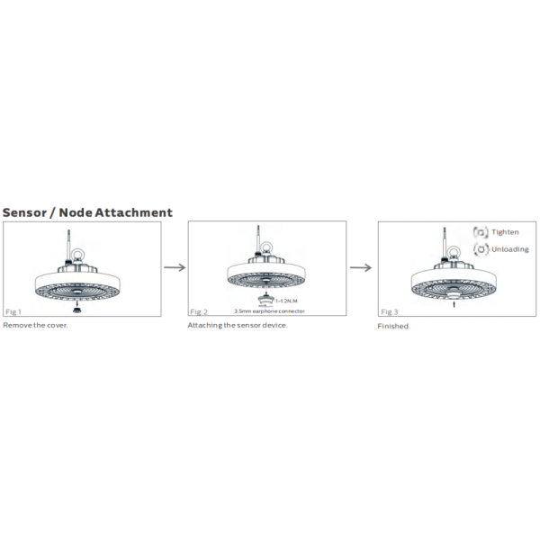 HB4H DIP Switchable Power and 3CCT UFO LED High Bay Light 100W 150LPW with Emergency function optional