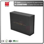 Matte Black Flap Lid Magnetic Packaging Box 9.05 x 6.69 x 2.75 inch