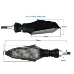 DC12V Voltage Waterproof Motorcycle LED Turn Signal Light 2PCS Within 120mm*30mm
