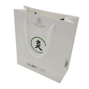 Wholesale White Color Recycled Paper Gift Bags Offset Printing Various Sizes With Handles from china suppliers