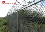 9 Gauge Zinc / Aluminum / Polymer Coated Chain Link Tennis Court Fence