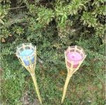 Outdoor Party Natural Bamboo Torch With Refillable Replacement Metal Oil