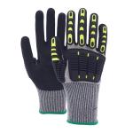 Washable Nitrile Palm Coated Work Gloves , Touchscreen Cut Resistant Gloves
