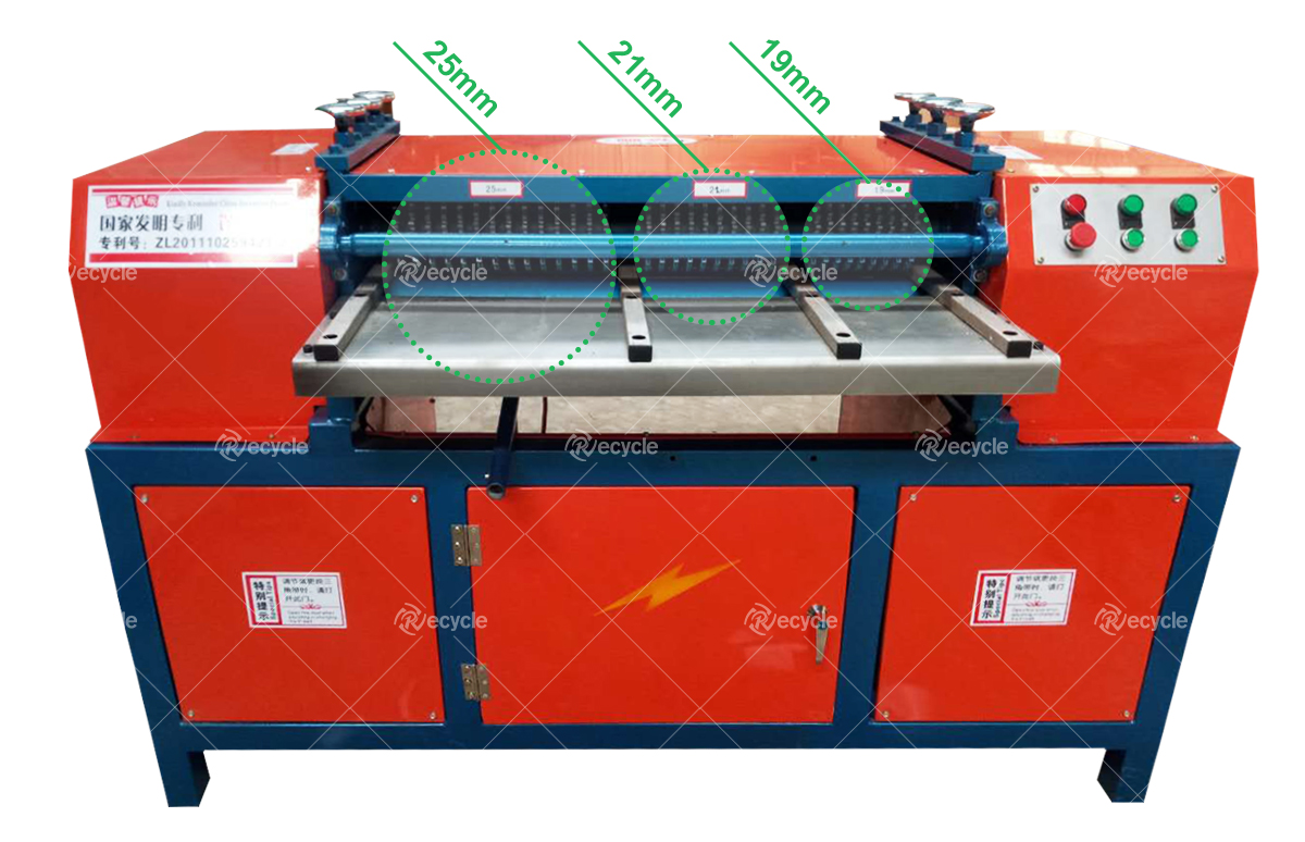 Red Waste Aluminum Copper Radiator Separator Machine AC Radiator Peeling Machine