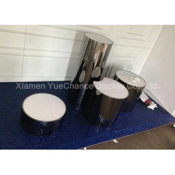 Mirror Silver Window Display Decorations Metal Display Rack With Standard Size