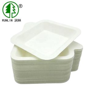 Wholesale Compostable Disposable 120 Deg Square Sugarcane Sushi Sauce Plates from china suppliers