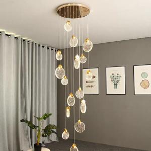 Wholesale Indoor LED Pendant Lighting Modern Crystal Bedroom Hanging Light With Aluminum And Clear Crystal from china suppliers