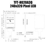 2 Inch IPS TFT LCD Display , 240x320 Temperature LCD Display