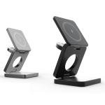 Foldable Magnetic 3 In 1 Wireless Multifunction Fast Charger For Smartphone 15W