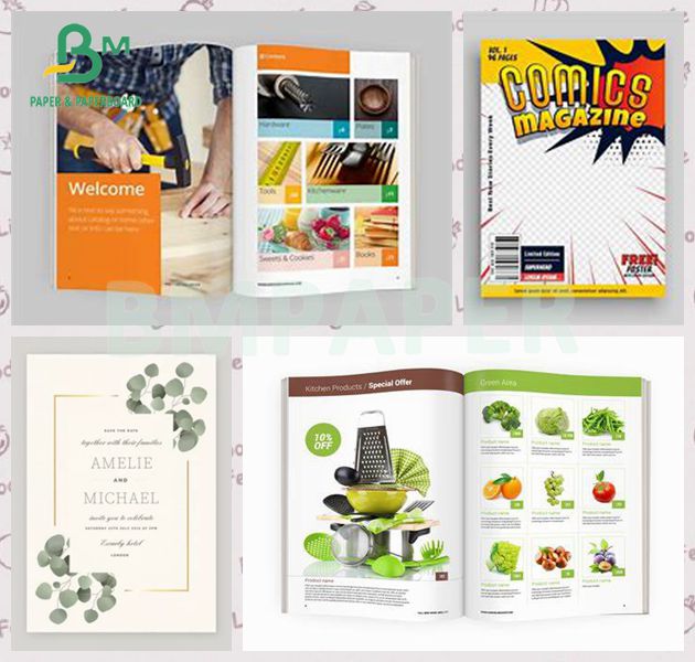 80lb Recyclable Smooth White Couche Paper For Magazine Brochure