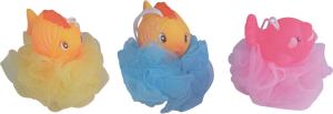 Wholesale Fish &amp; Mesh Pouf Bath Sponge Flower Ball Scrubber for Exfoliate Body Massage from china suppliers