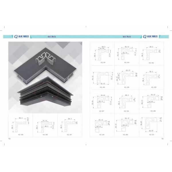 Soundproof Durable Aluminum Corner Joint for Easy Installation in Sliding Doors and Windows