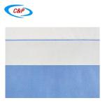 Plain Blue Surgical Utility Drape With Adhesive Non Woven Fabric