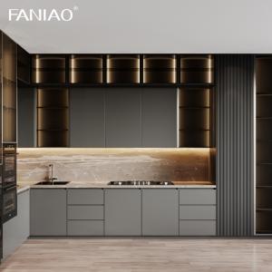 Wholesale Particleboard MDF Plywood Solid Wood With Acyclic Lacquer Matt High Glossy PVC PET Melamine Finished Kitchen Cabinet from china suppliers