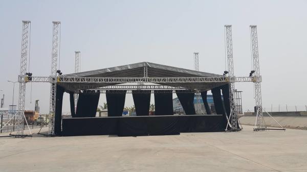 6 Pillars True Project Stage Lighting Truss 12x12x10 Adjustable Height Roofing