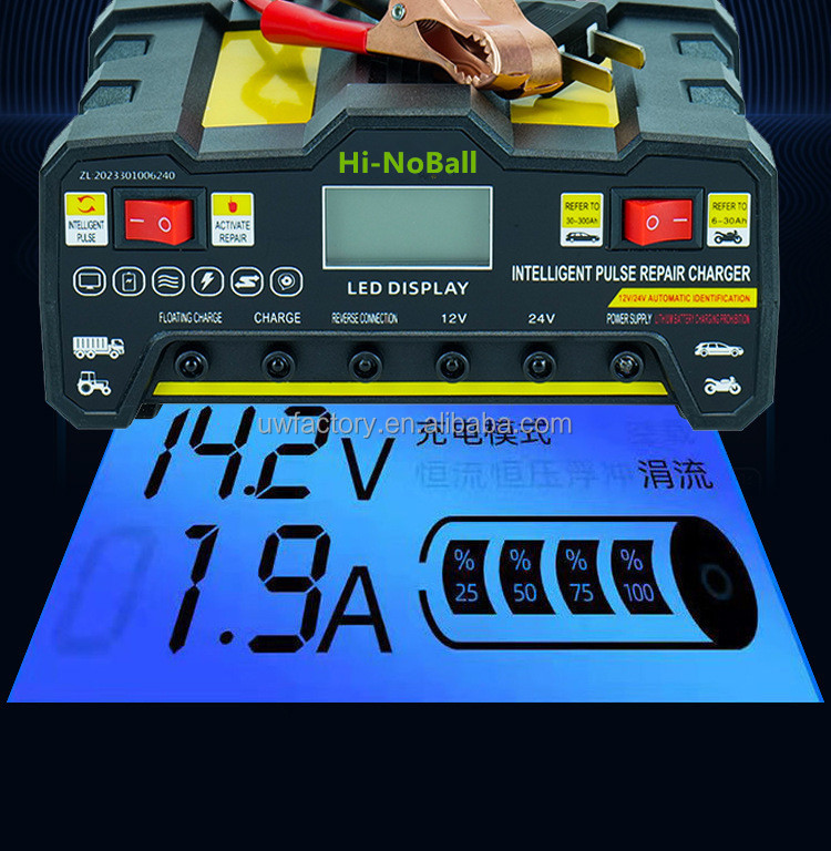 12v 24v 10a automatic smart car motorcycle truck tricycle battery charger for dry cell water/lead-acid battery private mold