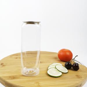 Wholesale 500ml Plastic Empty Container Bottles Square With Cans Lid Tea Milk Juices from china suppliers