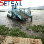 Effective Reed Hyacinth Floating Waste Cleaning Boat for River Total Height 3m