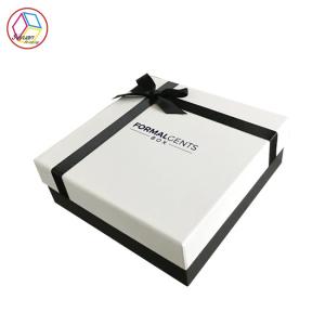Wholesale Recyclable Fancy Paper Gift Box / Plain White Gift Box With Bowknot from china suppliers