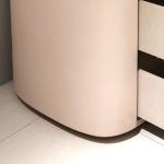 Italian Marble Buffet Wooden Wine Barrel Console Bar End Table Lockable Cabinet