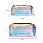 Wholesale Waterproof TPU Holographic Zipper Clear Cosmetic Bag