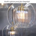 G9 Iron Double Glass Pendant Light Modern Electrophoresis Gold