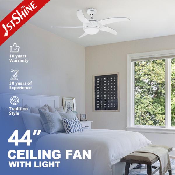 44 Inch 5 Speeds Remote Control DC Ceiling Fan with 5 MDF Blades in Mulit Colors