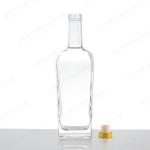 Customized Glass Bottle 70cl 75cl Square Whiskey Spirit Glass Bottle with Custom