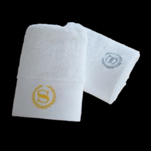Wholesale 100% cotton white satin jacquard hotel towel sets with logo for promotion from china suppliers