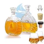 Custom Clear Bottle 375ml 500ml 700ml 750ml for Wine Whiskey Brandy Vodka