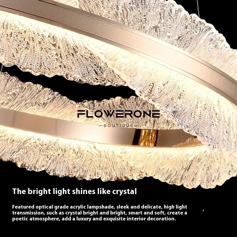 2025 Modern Luxury Italian Circle Design Living Room Chandelier High Class Aluminum New Lamps For Bedroom Hotel Warm White E26 Crystal Pendant Light