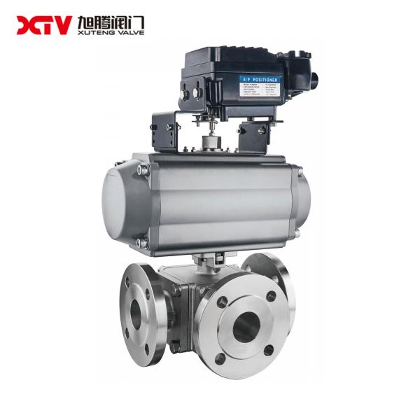 High Platform Square Three-Way Ball Valve 150LB Pneumatic Driving Mode for