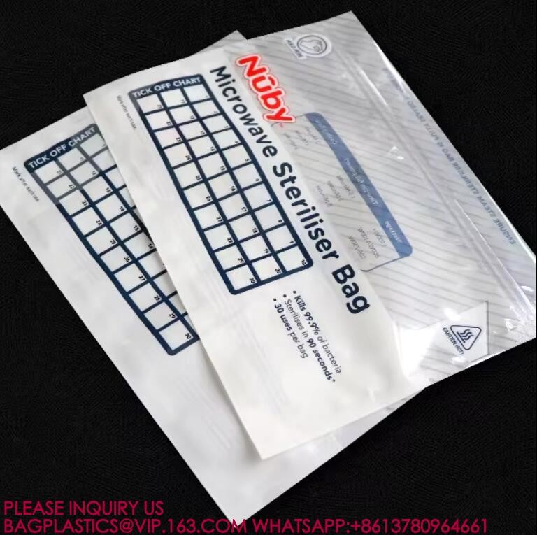 Sterilized Microwave Owen Bag Stand Up Zipper Heating Bags Reusable Microwave Owen Bag