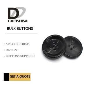 Wholesale Bulk Flat Black ing Buttons • 4 holes • Plaid blazer • Clothing Accessories from china suppliers
