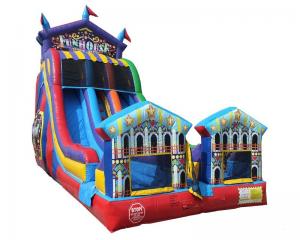 China Carnival Double Lanes Inflatable Water Slide Digital Printing Multi Color on sale