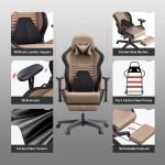 Mute PU Wheel Racing Gaming Chair with Ergonomics Lumbar Support and Mail