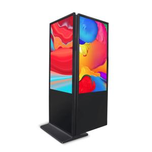 Wholesale Floor Standing Double Sided Kiosk , Internet Remote Control Vertical Digital Signage from china suppliers