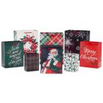 Christmas Gift Paper Bag For Decorative Party Bolsa De Navidad With Hand Length