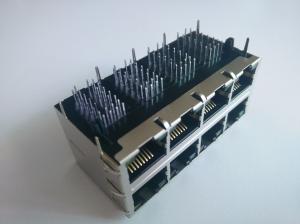 Wholesale Stacked RJ45 2x4 Gigabit Dual Rows W/LED XFGIGH-STKVDYG8-4 , XFGIGH-STKVDxu8-4 from china suppliers