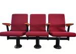 Performing Arts Center Fabric Upholstered Fixed Seating With Timber Backrest