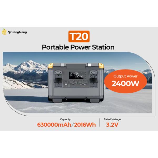 Portable Solar Power Station 2400W with Pure Sine Wave Inverter LiFePo4 Lithium Ion Battery and MPPT Controller