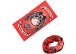 Black White Skull Tubular Headwear / Scarf 25 * 50cm Digital Printing