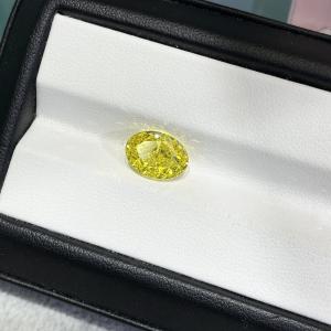 Wholesale Carbon 1 Carat Oval Loose Lab Created Yellow Diamonds IGI from china suppliers